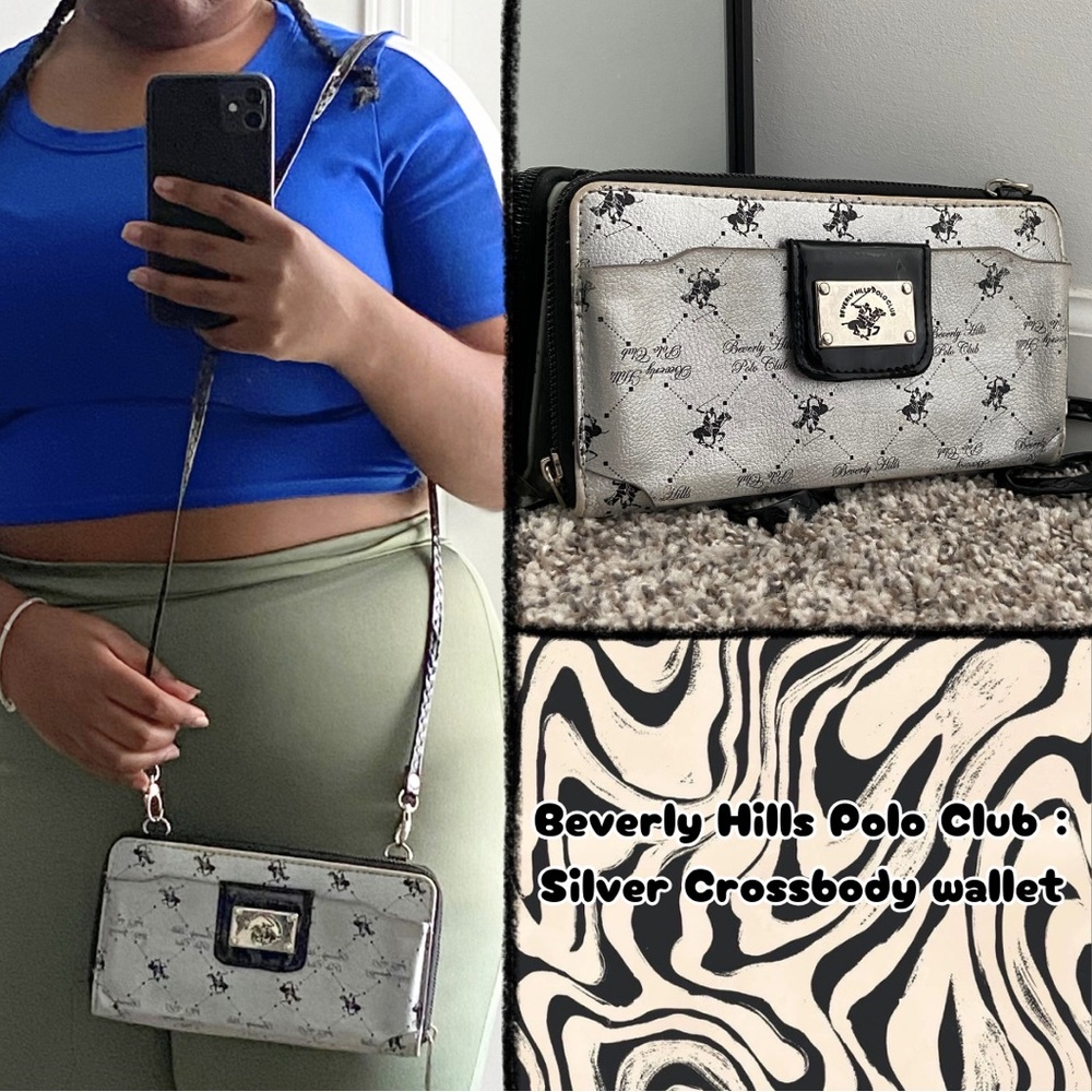 💜30% off sale💜 Beverly Hills Polo Club | Sliver crossbody wallets